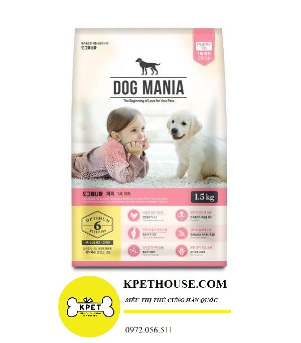 đồ ăn cho chó con dog mania puppy 1.5kg